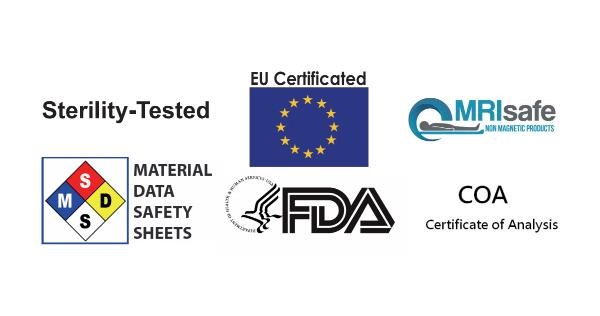 Sterility Tested EU Certified MRI Safe FDA COA MSDS
