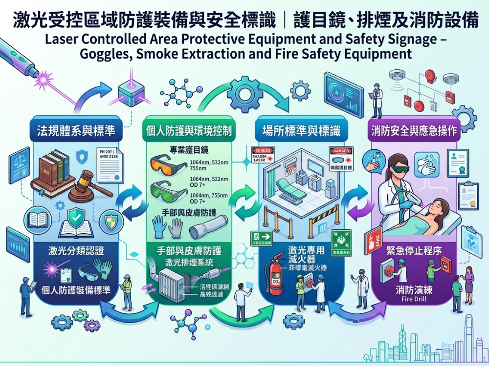 激光受控區域防護裝備與安全標識