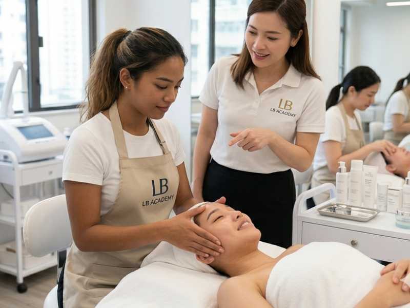 安全舒適的美容實操環境 - LBEDU 學院實景示意