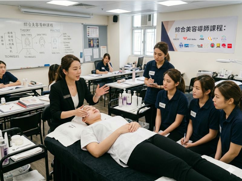 Beauty trainer theoretical teaching scene